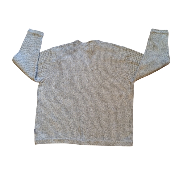 Woolrich Men's V-Neck Ribbed Sweater Tan Cotton Wool Winter XL Grandpacore Fall - Picture 2 of 10